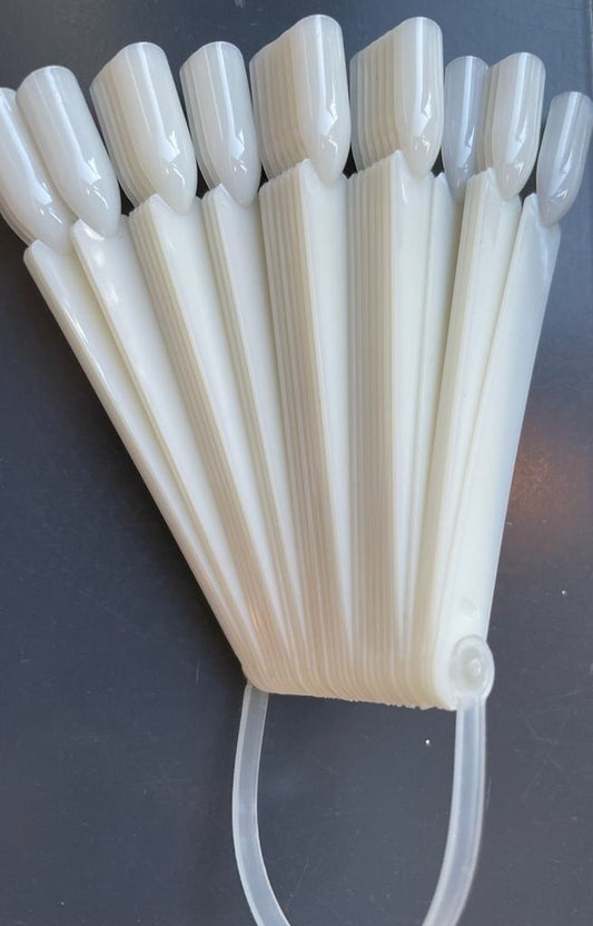 Nail tips plastic Stiletto (metal ring), 40 pcs