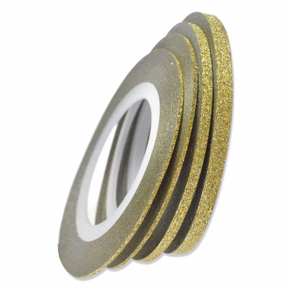 Gold Glitter Striping Tape 3mm - Nailshop.ae