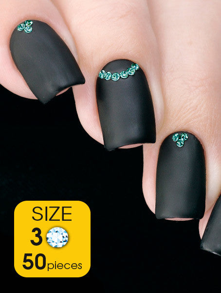 Aquamarine, size 3ss - Nailshop.ae