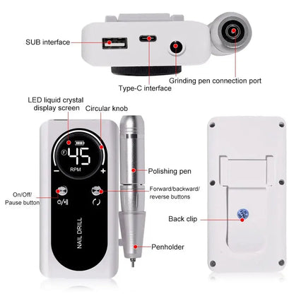Professional Portable Nail Drill Machine