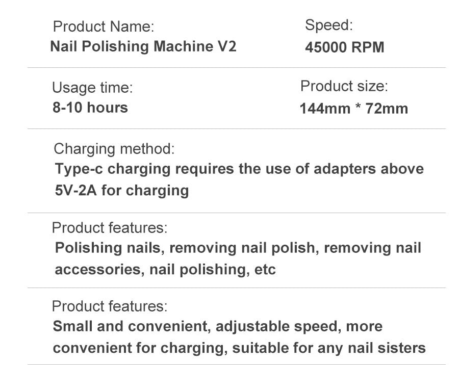 Professional Portable Nail Drill Machine
