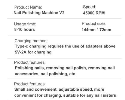 Professional Portable Nail Drill Machine
