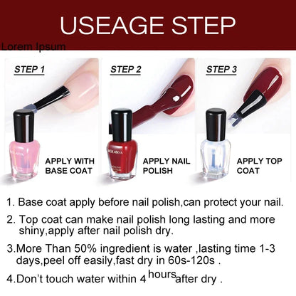 Water Based Vegan  Glossy Top Coat for Halal Nail Polish