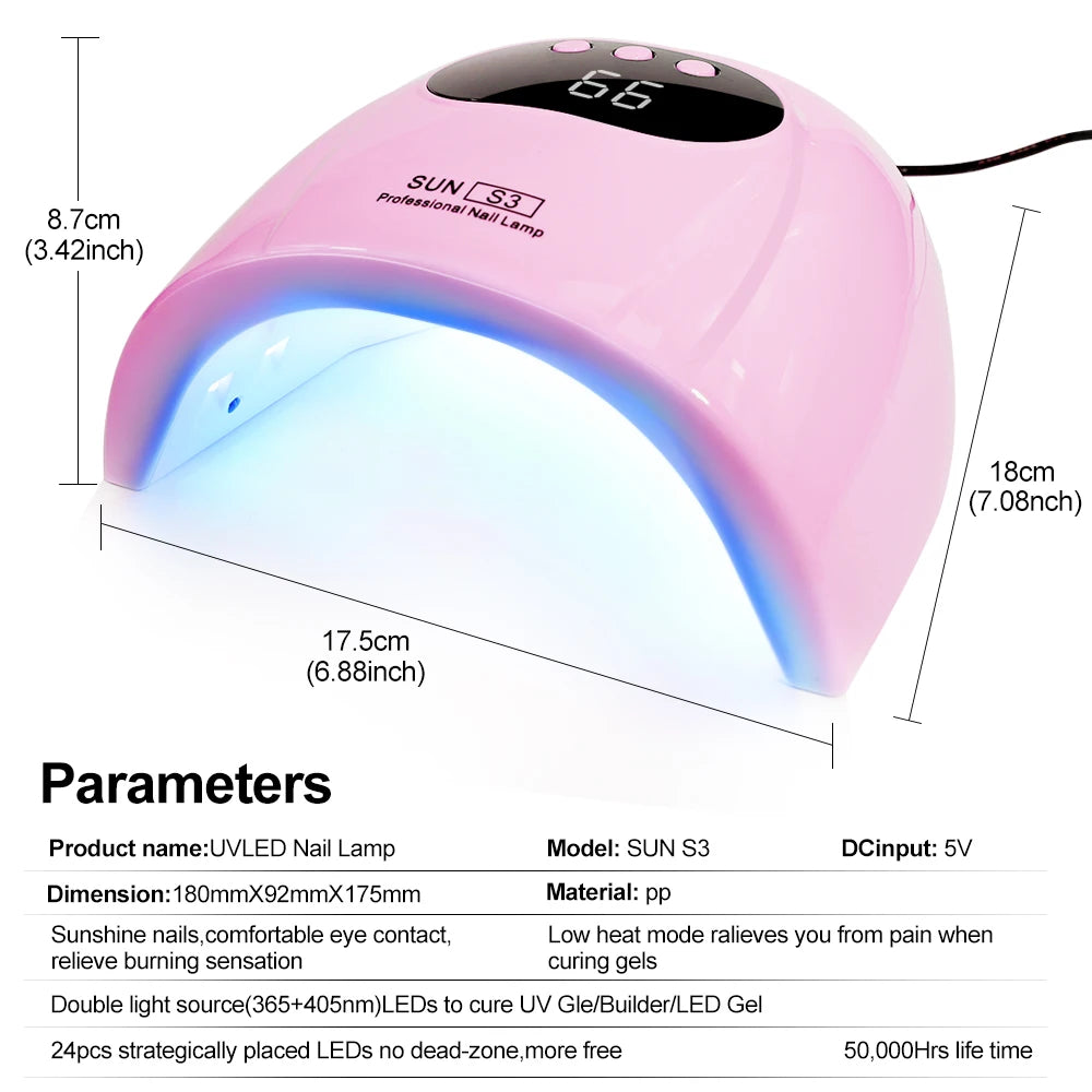 24/6 LED UV Lamp for Nails Gel Polish