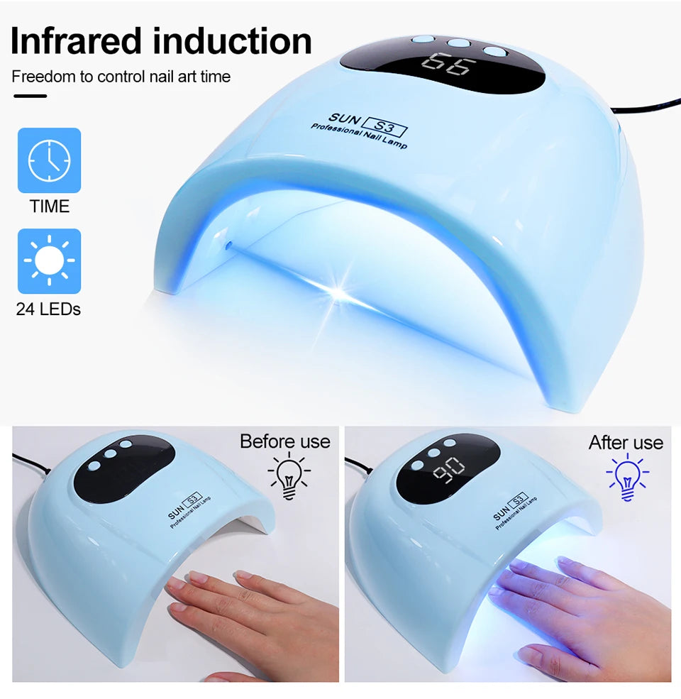 24/6 LED UV Lamp for Nails Gel Polish