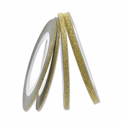 Gold Glitter Striping Tape 1mm - Nailshop.ae